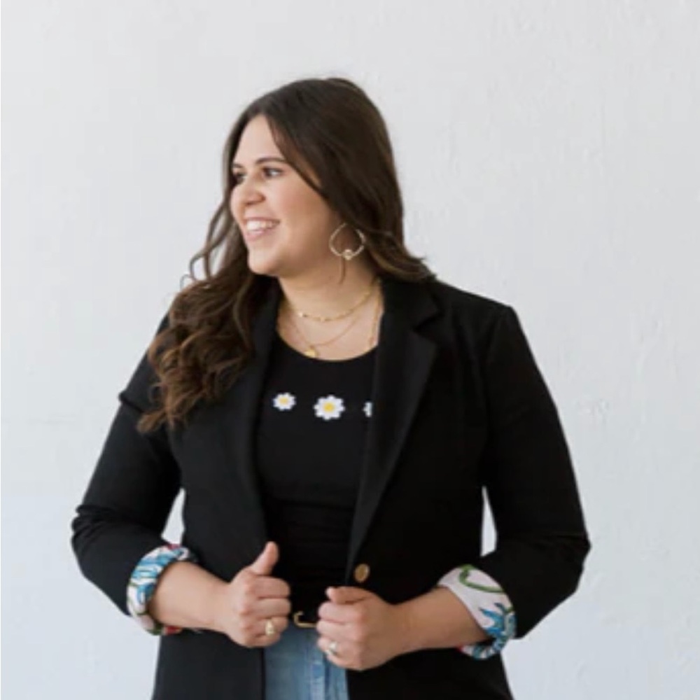PWRWMN Black Women's Blazer Jacket - Classic Tailored Blazer